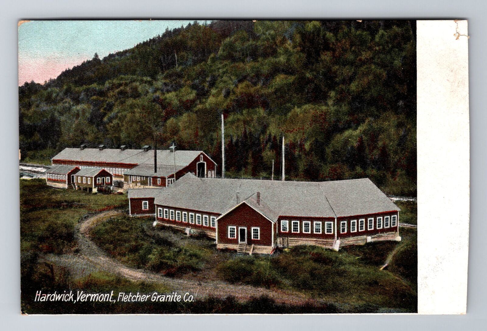 Hardwick VT-Vermont, Fletcher Granite Company, Antique, Vintage Postcard