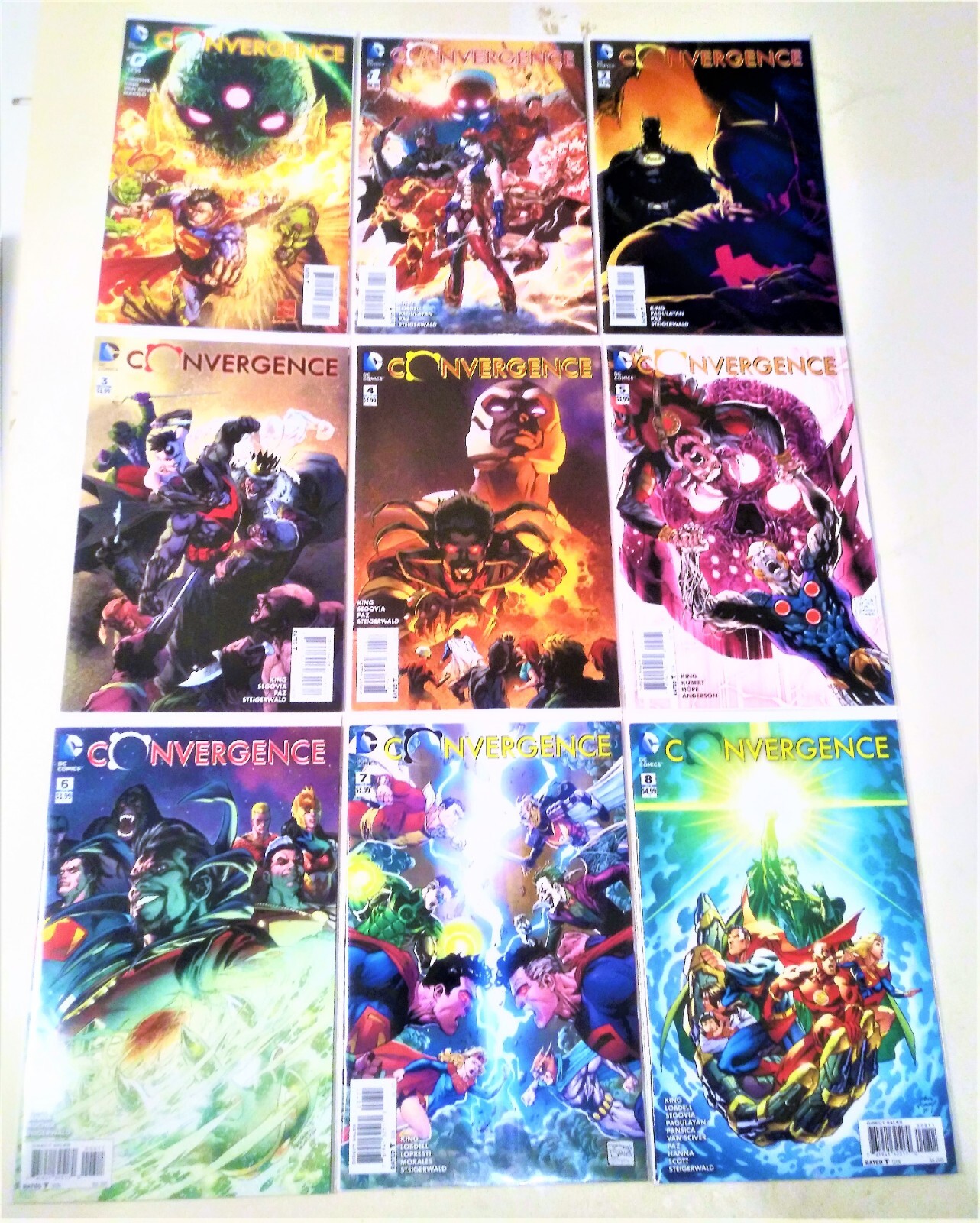 CONVERGENCE #0 1 2 3 4 5 6 7 8 (2015) Ethan Van Sciver DC Modern Age 9 BOOK LOT