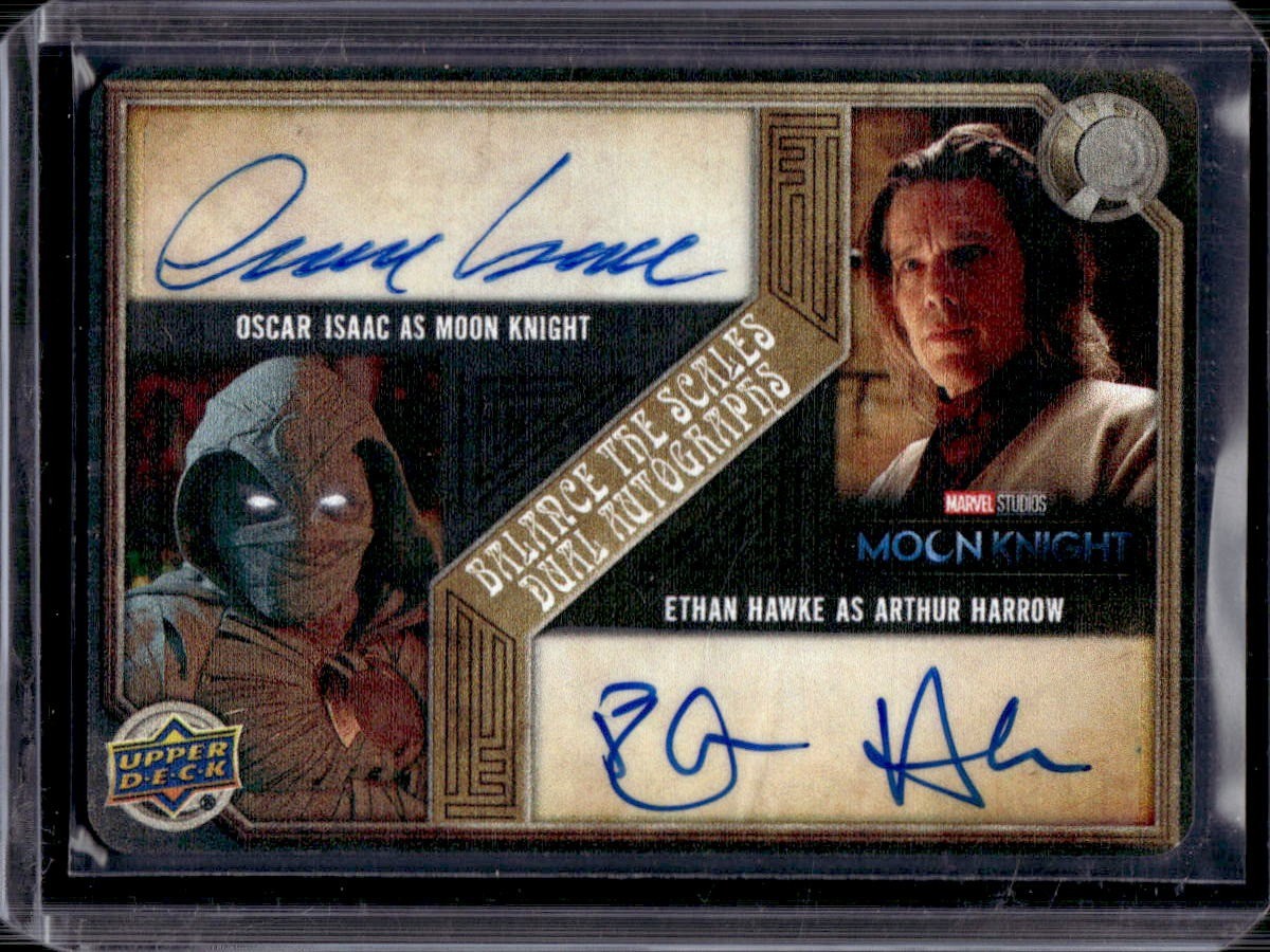 Oscar Isaac Ethan Hawke 2023 Upper Deck Marvel Moon Knight #BSDA-MA Auto /10