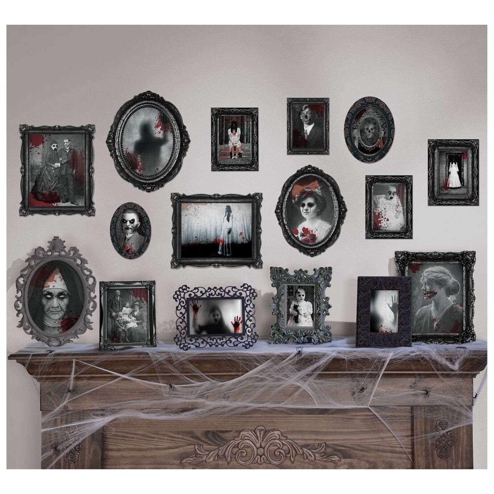 30pc Macabre Zombie Dead People Picture Frame Cutouts Halloween Party Decoration