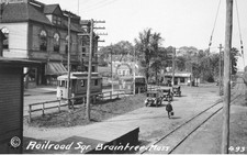 1922 Railroad Train Square Braintree Massachusetts MA - 11x17 Reprint picture