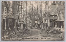 Canaan CT~Pine Grove Methodist Camp Ground~Cabin Houses on Road~1915 Albertype picture