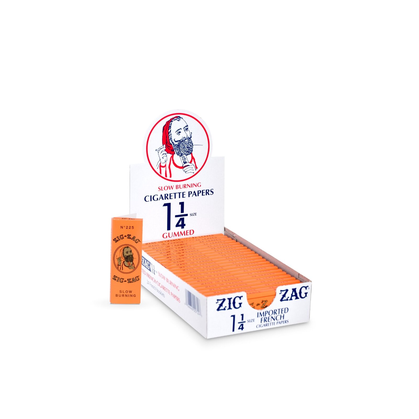 Zig-Zag® French Orange Rolling Papers 1 1/4 24 Booklet Carton