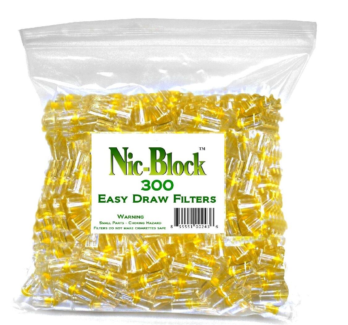 NIC-BLOCK 300 Disposable Cigarette Filters Tips Bulk  Most Efficient Filters