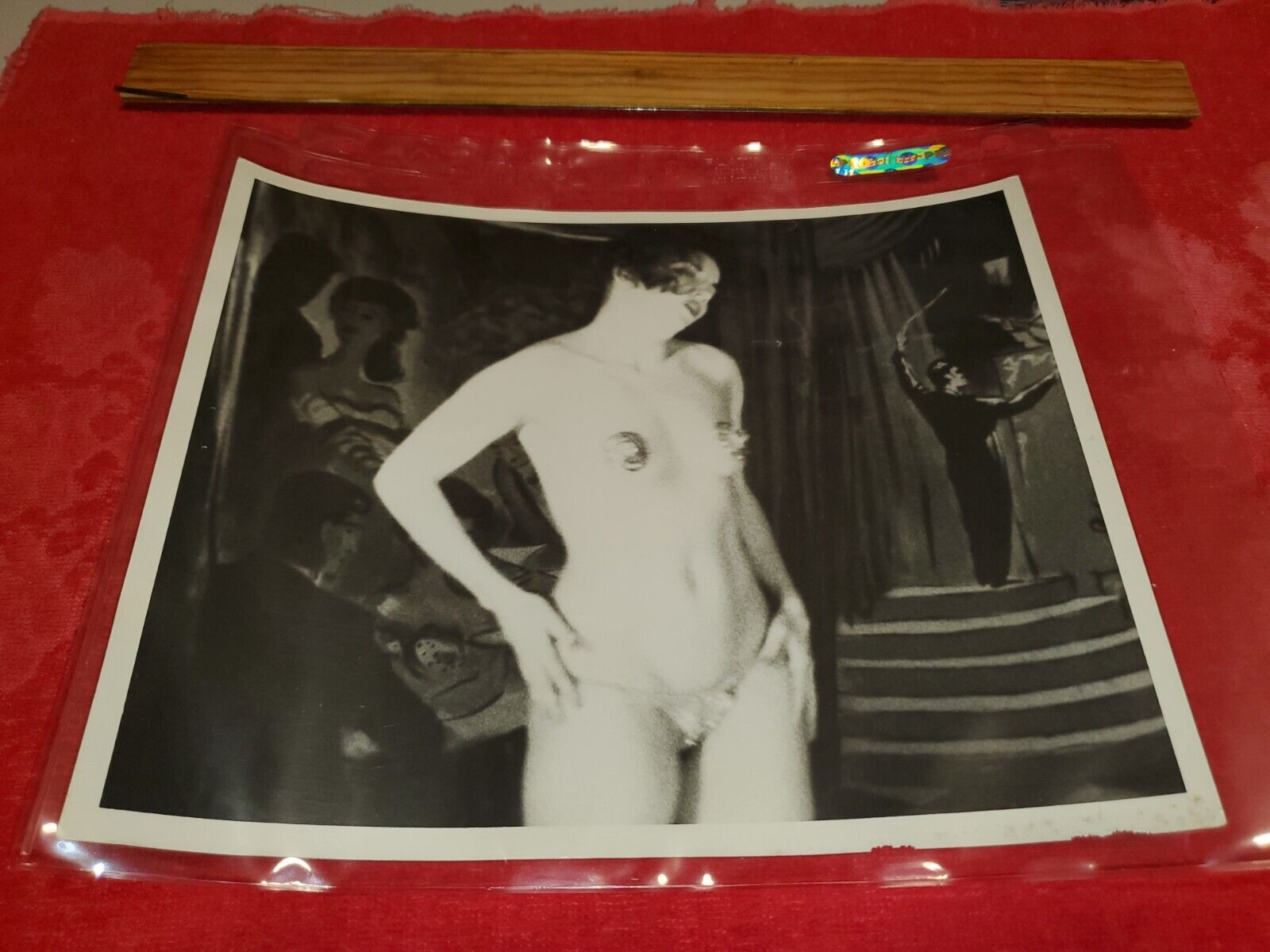 VINTAGE 1950s BURLESQUE 8 X 10 PHOTO OF DANCER CAROLE JAYNE AKA THE SPIDER GIRL