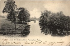 Framingham MA Sudbury River 1906 UDB Rotograph Rare DPO South Framingham MA picture