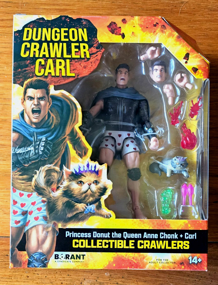 Dungeon Crawler Carl & Princess Donut the Queen Anne Chonk Action Figure In Hand Dungeon Crawler Carl & Princess Donut the Queen Anne Chonk Action Figure In Hand