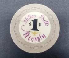 RARE 1960s Milton Prell's Aladdin $1 Poker Casino Clay Chip Las Vegas NV picture