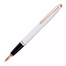 CROSS CALAIS WHITE ROSE AND 23KT GOLD FOUNTAIN PEN BRAND NEW NURSE CNA MOM GIFT picture