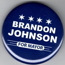 Brandon Johnson  Mayor Chicago  2023 political  button picture