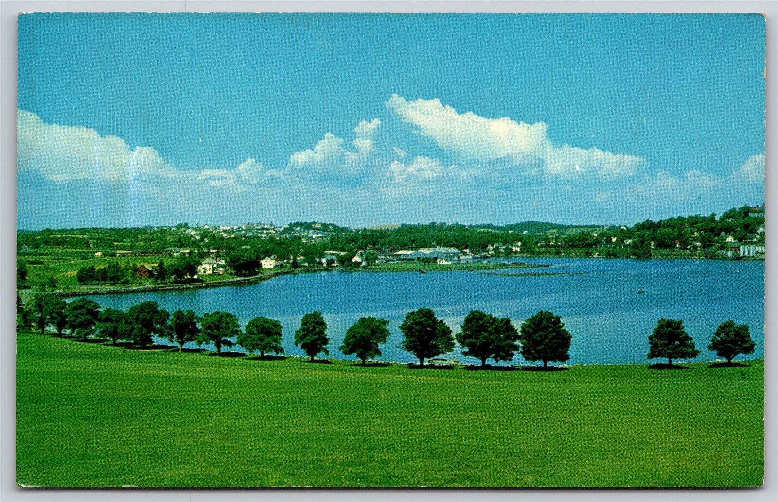 Postcard Lunenburg Harbour from Golf Course, Nova Scotia P185