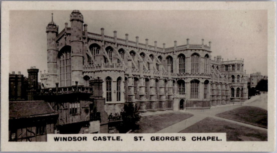 1925 British Royal and Ancient Buildings Tobacco Card Windsor Castle, St. George