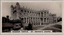 1925 British Royal and Ancient Buildings Tobacco Card Windsor Castle, St. George picture