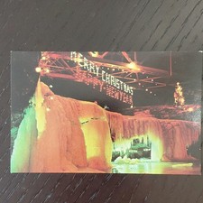 Dexter Press Ludlow Falls Ohio Christmas Lighting Chrome Postcard Unposted picture