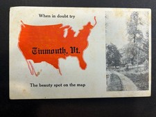 Tinmouth VT Vermont Postcard Beauty Spot On The Map Nature Vintage picture