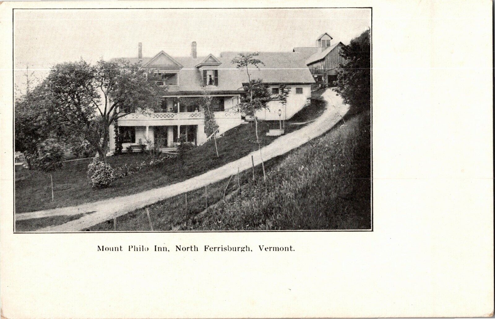 Mount Philo Inn North Ferrisburgh VT Undivided Back Vintage Postcard B18