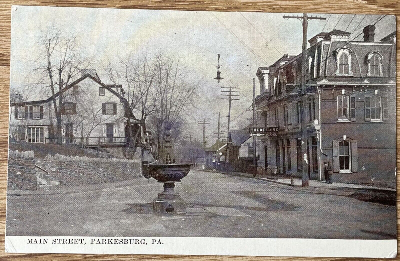 1908-12 Parkesburg Pa, Main Street, County Chester Postcard