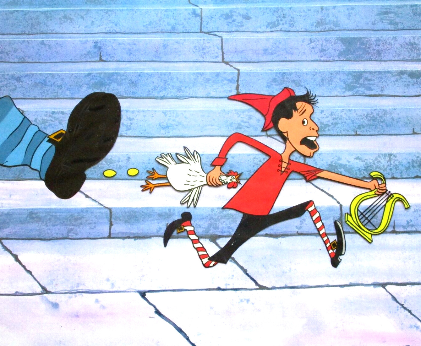 JERRY LEWIS 1960\'s FORMAT FILMS comedian ORIGINAL PRODUCTION CEL chicken harp JERRY LEWIS 1960\'s FORMAT FILMS comedian ORIGINAL PRODUCTION CEL chicken harp