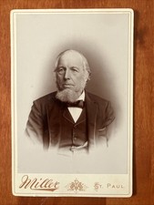 Stately Man Formal Tux Beard Antique Photo Cabinet Card St Paul MN Miller picture