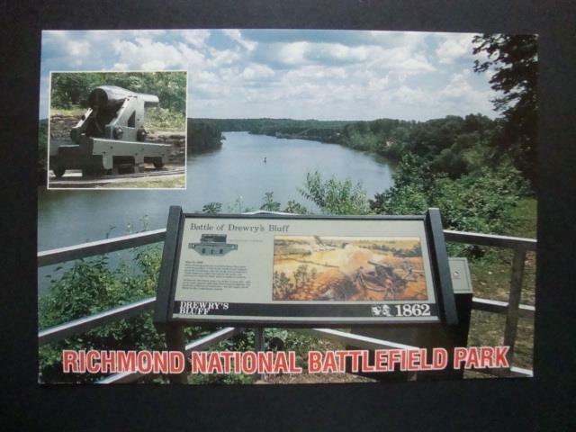 314) Postcard, Richmond Virginia, Richmond National Battlefield, Drewry's Bluff