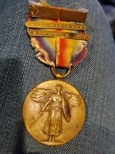 WW1 2 Bar US Victory Medal W/ St.Mihiel & Defensive Sector Bars picture