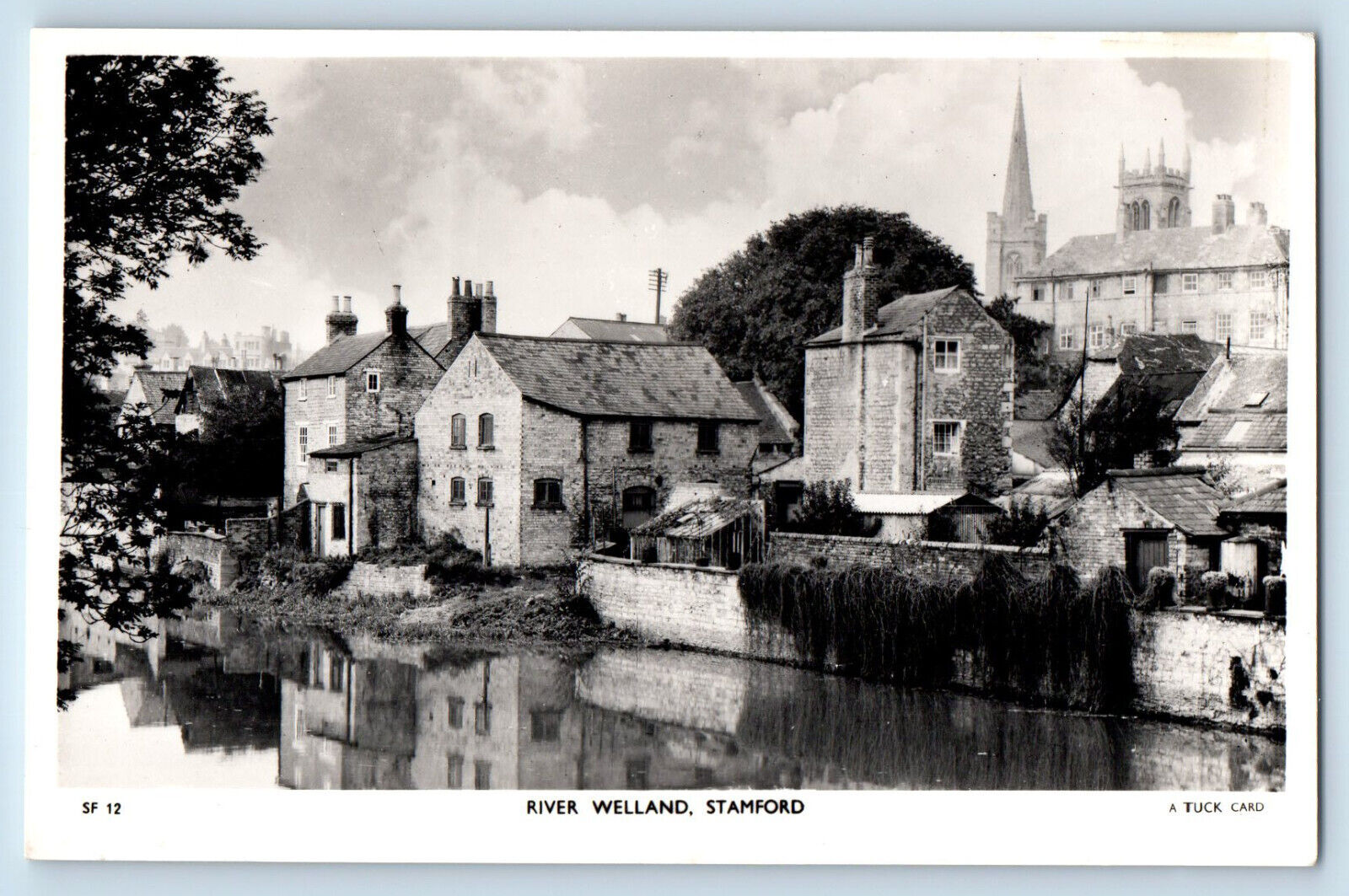 Lincolnshire England Postcard River Welland Stamford c1920's Tuck Art RPPC Photo