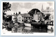 Lincolnshire England Postcard River Welland Stamford c1920's Tuck Art RPPC Photo picture