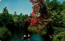 Kingsley Michigan Peaceful Retreat Canoeing Vintage Postcard picture