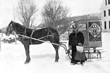 Horse Drawn US Mail Carrier Corinth Vermont VT Reprint Postcard picture