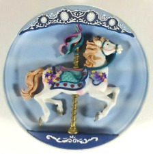 Rhodes Studio Bradford Exchange Musical Carousel Horse Plate Joyful Jumper 1992 picture