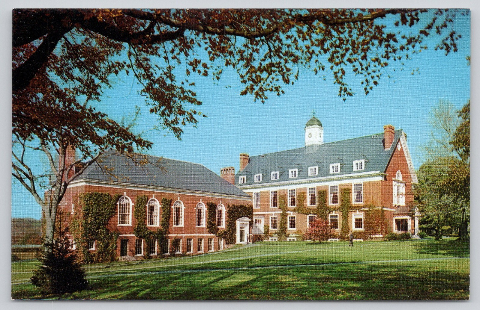 Postcard Schoolhouse and Hard Auditorium at Pomfret School Pomfret Connecticut