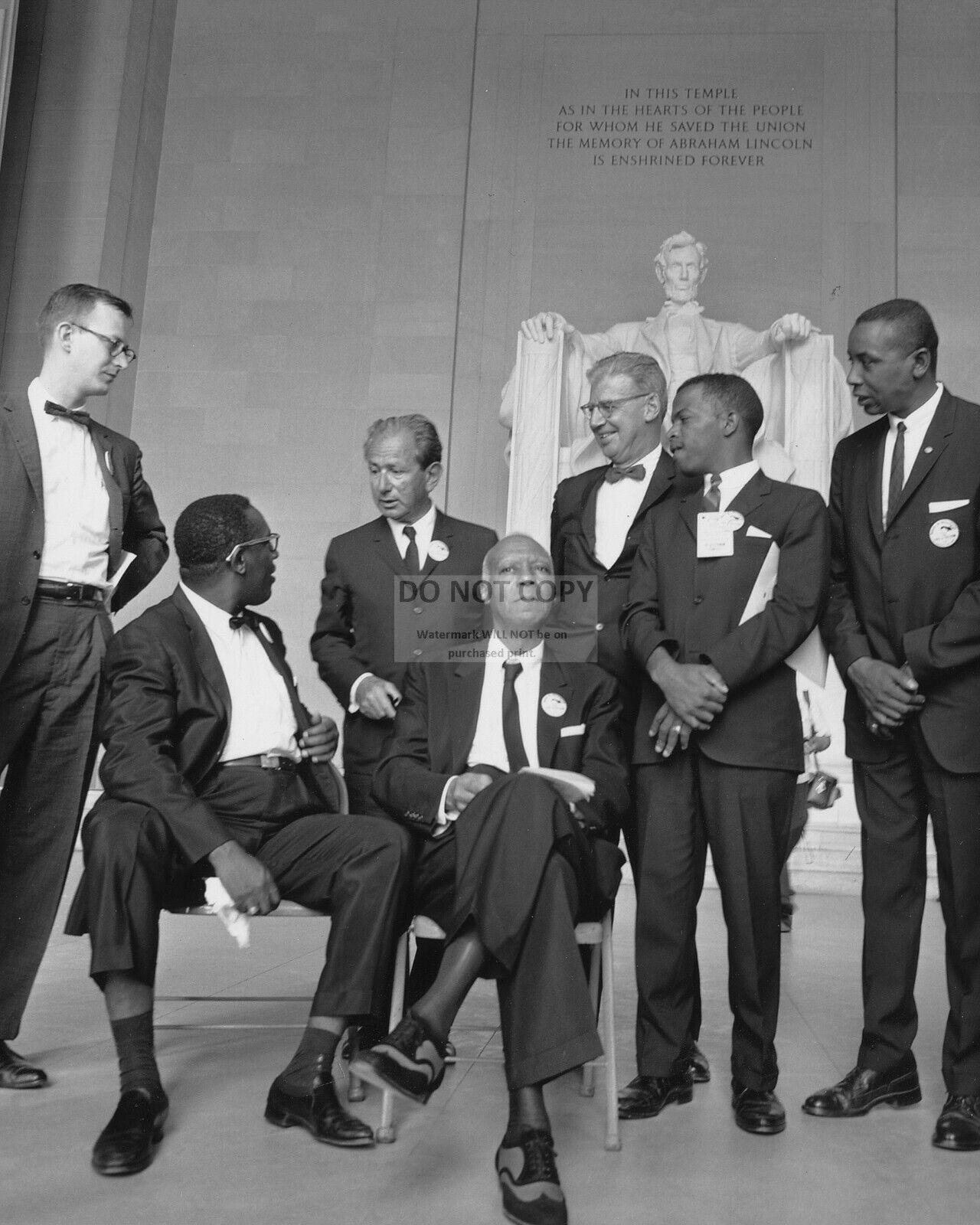 JOHN LEWIS AND OTHER LEADERS FROM 1963 CIVIL RIGHTS MARCH - 8X10 PHOTO (FB-473)