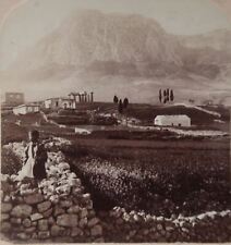 1897 GREECE OLD CORINTH TEMPLE GREAT ACROPOLIS UNDERWOOD STEREOVIEW 28-21 picture