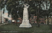 1909 Burlington,VT Soldiers Monument Leighton Chittenden County Vermont Postcard picture
