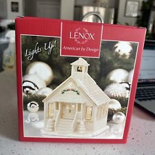 LENOX CHRISTMAS VILLAGE Lighted School House Figurine NEW IN BOX picture