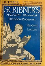 1919 Scribner's Magazine Cover Theodore Roosevelt Reading A Book picture