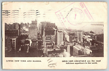 Lower New York & Harbor - Gold Lion Cocktails - Vintage Postcard Posted 1910 picture