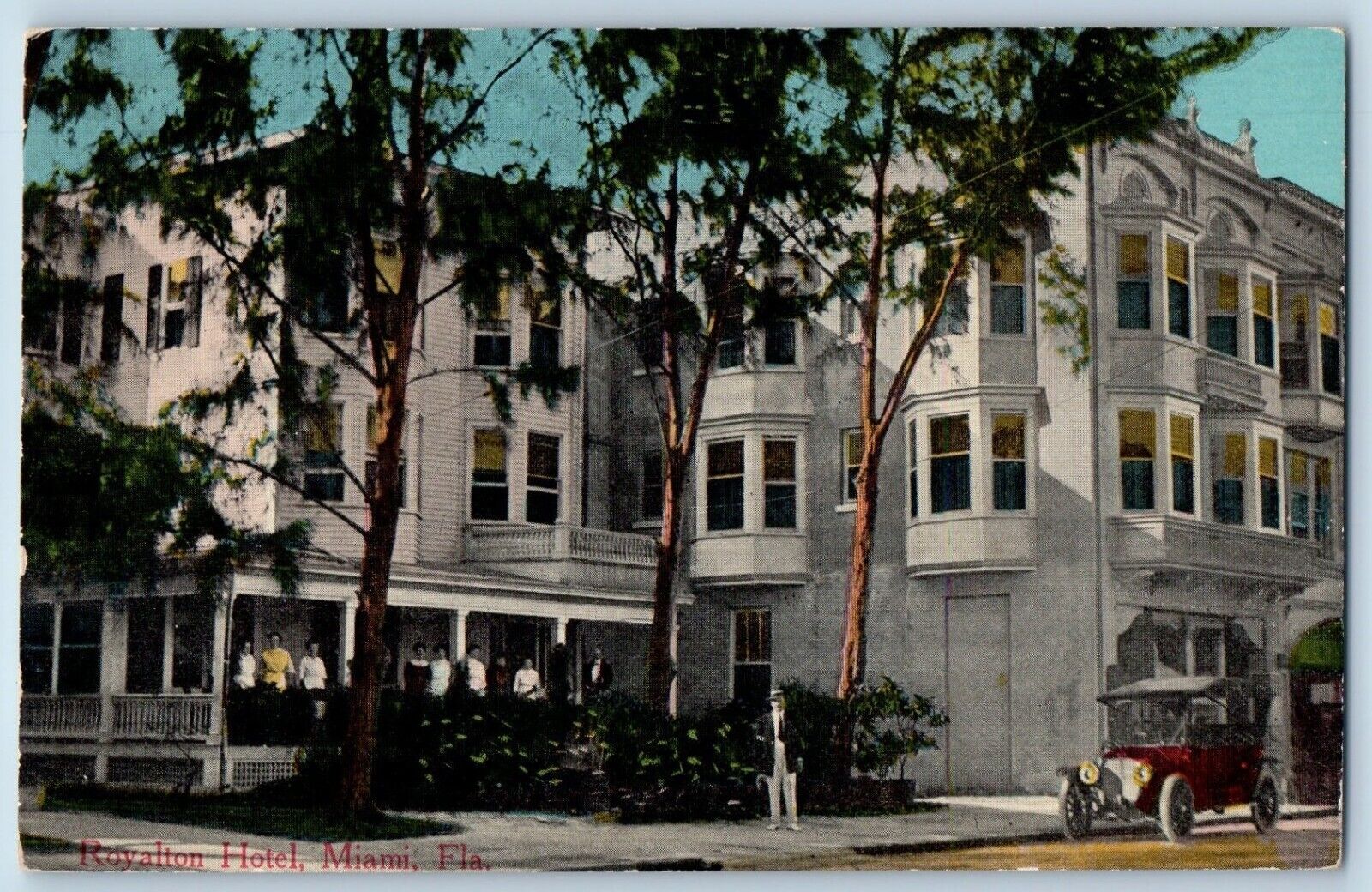 Miami Florida FL Postcard Royalton Hotel Exterior Building c1910 Vintage Antique