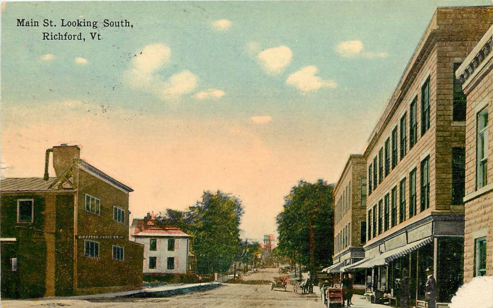 c1910 Postcard; Richford VT, Main Street, Franklin County posted