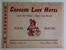 Vtg 1956 Crooked Lake Hotel Summer Resort Souvenir Photo Booklet Averill Park NY picture