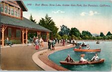 1920s Vintage Antique Postcard Stow Lake Golden Gate Park San Francisco CA picture