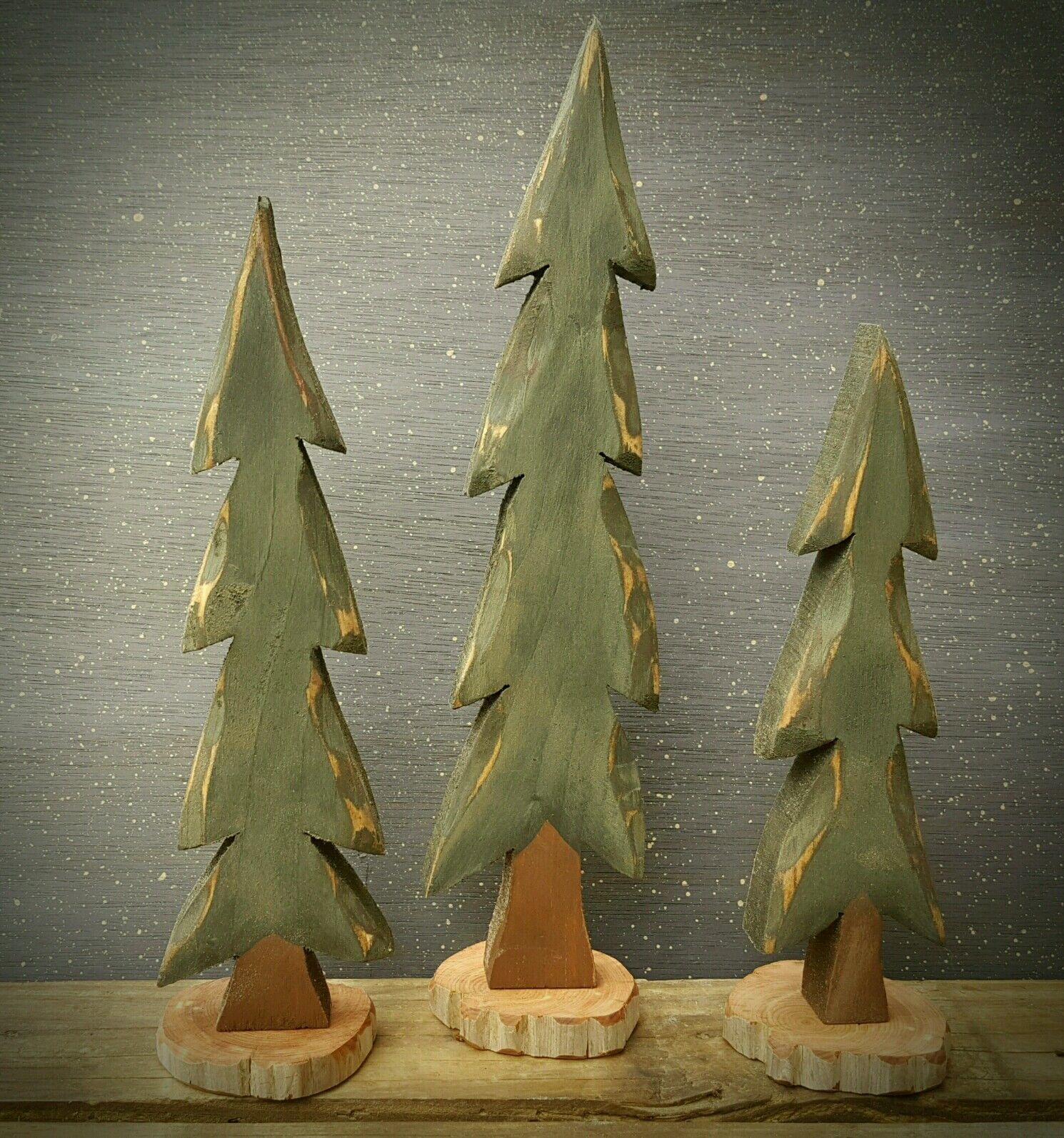 Hand Carved Pine Trees, Pine Trees, Christmas Trees, Carved Trees, Home Decor