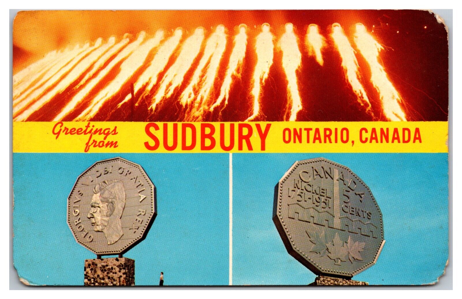 Greetings From Sudbury Ontario, Canada Postcard