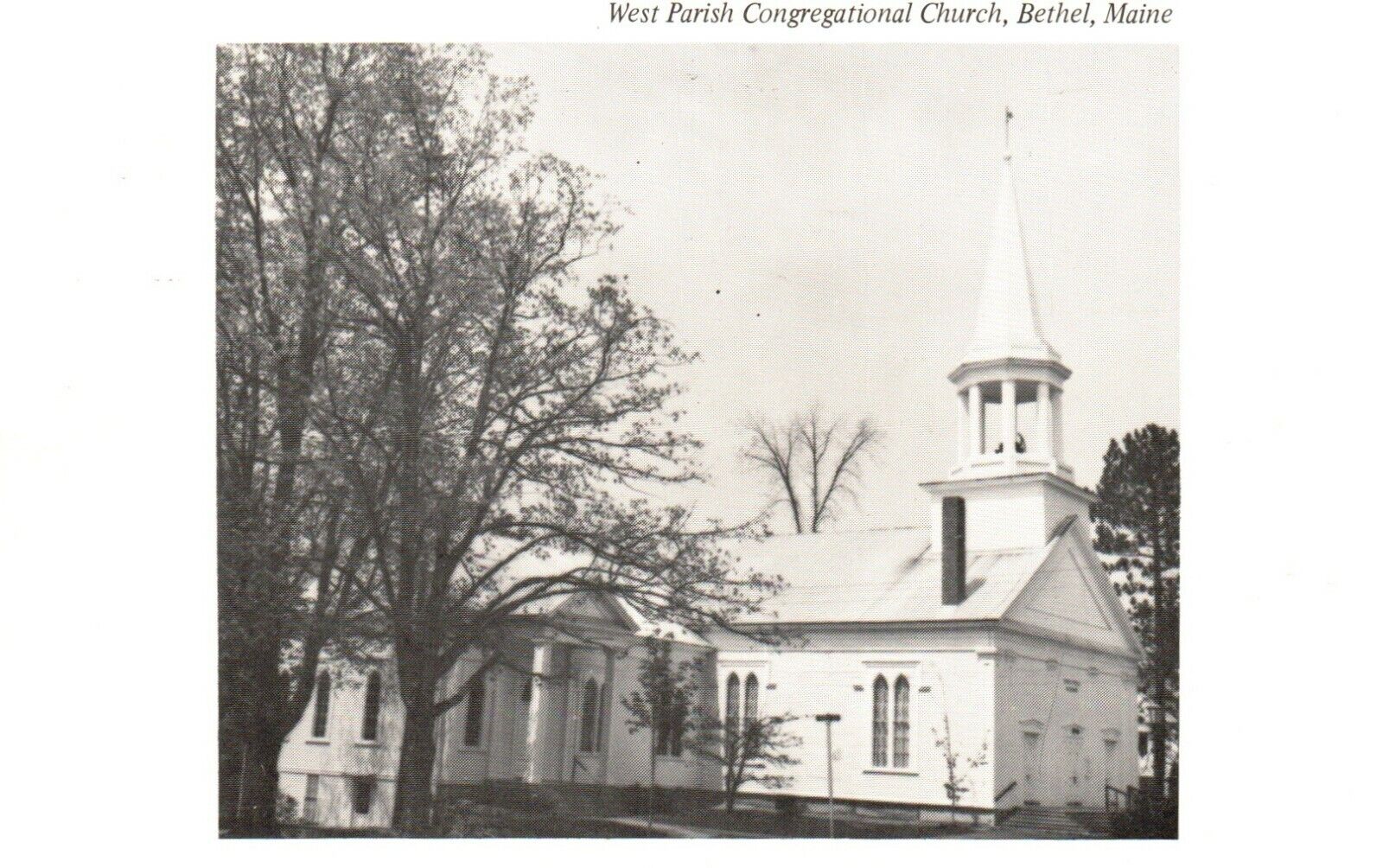 Bethel, Maine, ME, West Parish Congregational Church, Vintage Postcard a9787