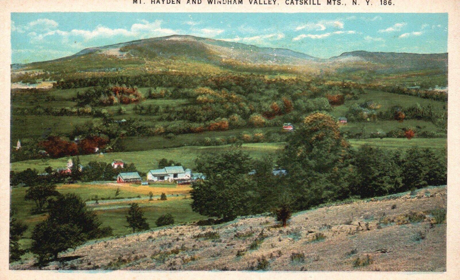 Postcard NY Catskill Mountains Mt Hayden Windham Valley WB Vintage PC G1480