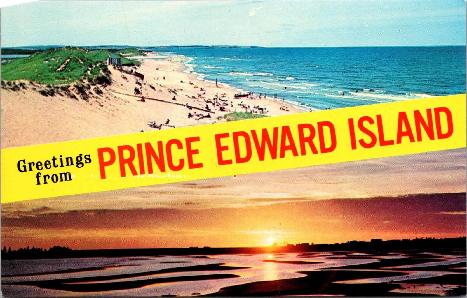 Prince Edward Island Canada Cavendish Beach & Sunset At Carleton Beach Postcard