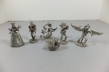 Lot of 6 Comstock Pewter Wizard of Oz Figurines Flying Monkey Toto Glinda Lion + picture