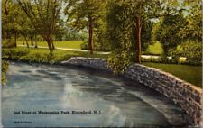 Bloomfield New Jersey 2nd River Watsessing Park Tichnor 1946 Linen Postcard NJ  picture