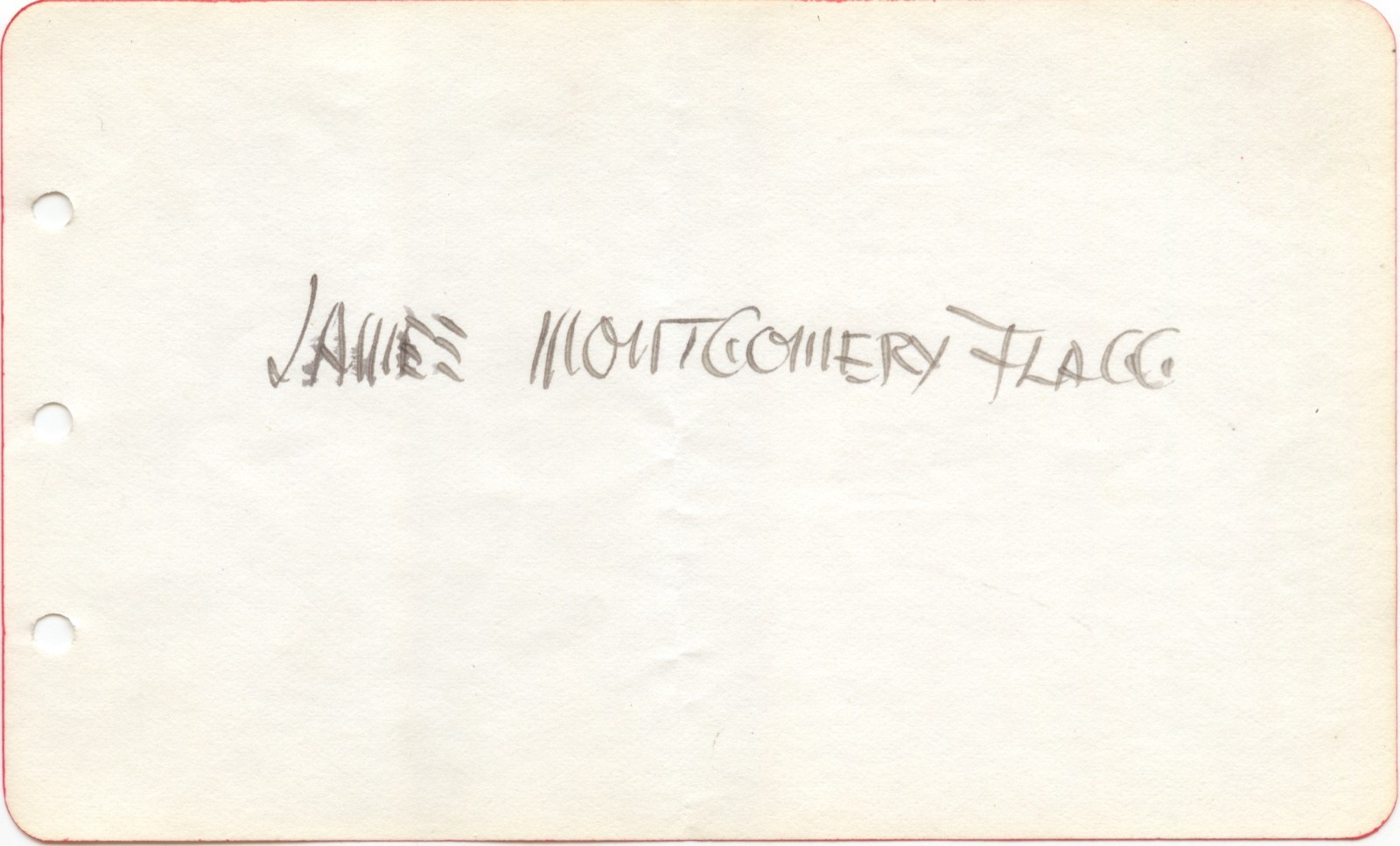RARE Autograph | James Montgomery Flagg - Uncle Sam Artist | Un Cut Signature RARE Autograph | James Montgomery Flagg - Uncle Sam Artist | Un Cut Signature