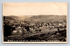 c1916 RPPC Scenic Bird's Eye View of Wilmington Vermont VT Real Photo Postcard picture